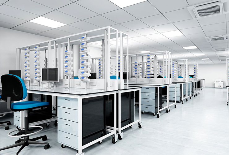 Garments Laboratory table Interior Design