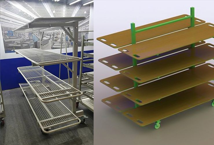 fabric Relaxation rack Garments Interior Design